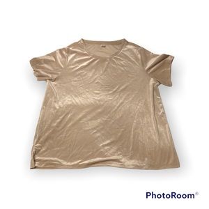 Old Navy Champagne Velvet Short Sleeve Tee Shirt | Women’s XL